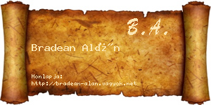 Bradean Alán névjegykártya